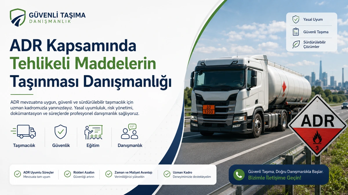 ADR ve tehlikeli madde danışmanlığı görseli