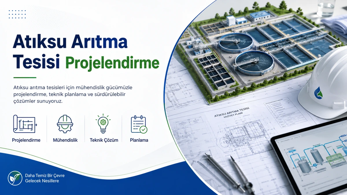 Atıksu arıtma tesisi ve su yönetimi görseli