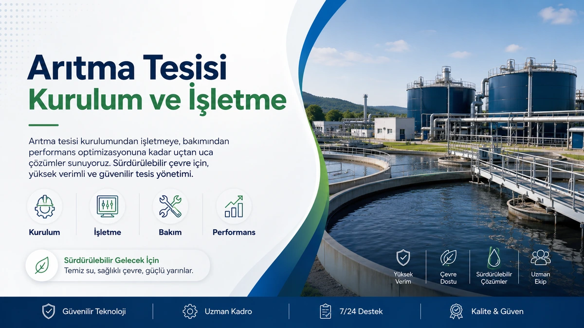 Atıksu arıtma tesisi ve su yönetimi görseli